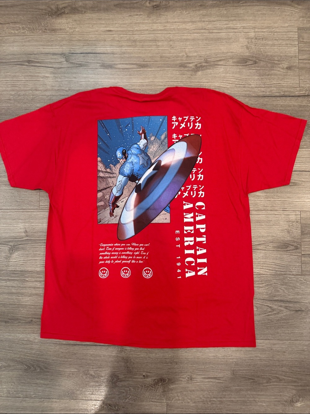 CVLA Civil Los Angeles Marvel’s Captain America EST 1941 Tee Men’s Size XXL